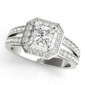 Leilah Natural Halo Diamond Ring