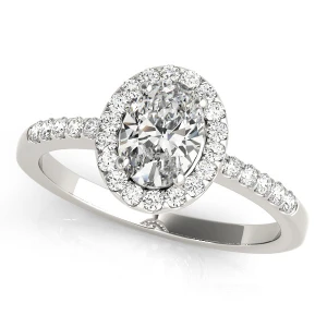 Kahlani Natural Silver Halo Diamond Ring