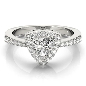 Miriam Lab-Created Diamond Round cut 3 Prong  Halo Engagement Ring