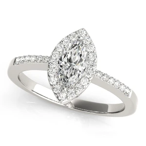 Kori Natural Platinum Halo Diamond Ring