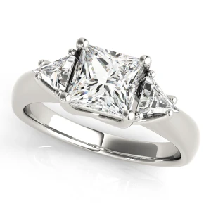 Warda Lab-Created Diamond 4 Prong Set Trilogy Engagement Ring