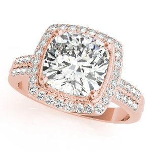 Karlee Natural Rose Gold Halo Diamond Ring