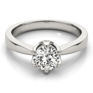 Mercedes Lab-Created Diamond Round cut 6 Prong  Classic Solitaire Engagement Ring