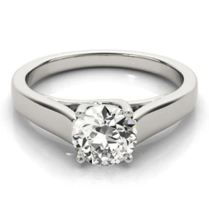 Merrit Natural Round cut 4 Prong  Solitaire Diamond Ring