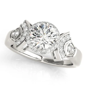 Kalli Natural Silver Halo Diamond Ring