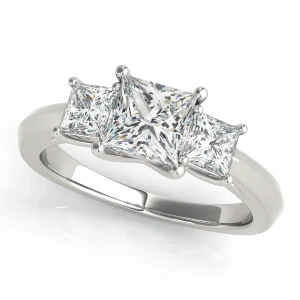 Wilmarie Lab-Created Diamond 4 Prong Set Trilogy Engagement Ring