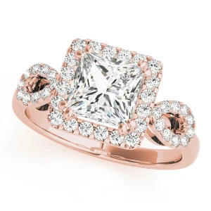 Kenley Natural Rose Gold Halo Diamond Ring