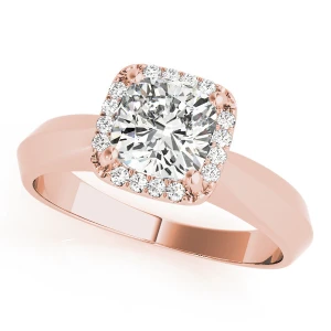 Keidy Natural Rose Gold Halo Diamond Ring
