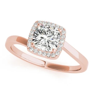 Kalea Natural Rose Gold Halo Diamond Ring