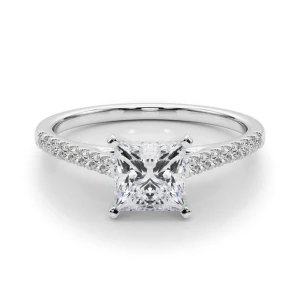 Lincya Lab-Created Diamond 4 Prong Side Stone Engagement Ring