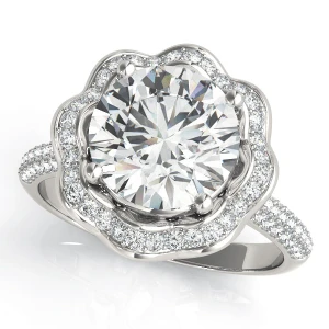 Jiya Natural Round cut  Halo Diamond Ring