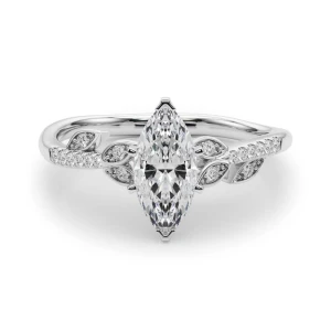 Johanna Lab Grown Diamond 6 Prong Side Stone Engagement Ring