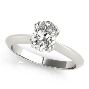 Norene Natural Oval cut Double Prong  Diamond Solitaire Ring