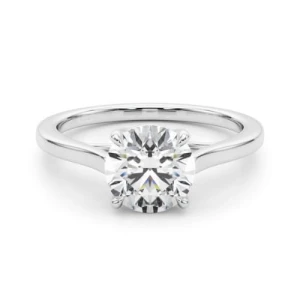 Marli Lab-Created Diamond Round cut 4 Prong  Classic Solitaire Engagement Ring