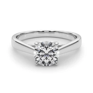 Magdalene Lab Grown Platinum 4 Prong Solitaire Diamond Ring