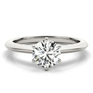 Maryann Natural Round cut 6 Prong  Solitaire Diamond Ring
