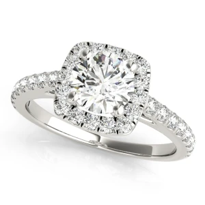 Krisha Natural Round cut Halo Diamond Ring