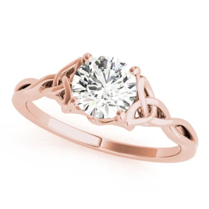 Maelee Lab-Created Diamond Rose Gold 4 Prong Classic Solitaire Engagement Ring