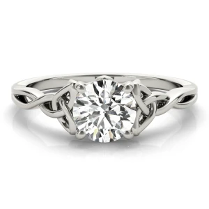Maelee Lab-Created Diamond Round cut 4 Prong  Classic Solitaire Engagement Ring