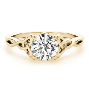 Maelee Lab-Created Diamond Yellow Gold 4 Prong Classic Solitaire Engagement Ring