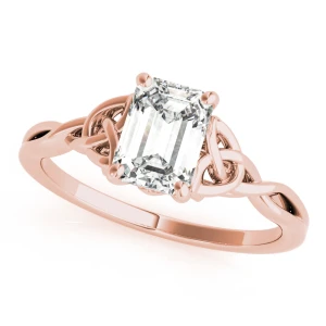 Nichola Natural Rose Gold 4 Prong Diamond Solitaire Ring