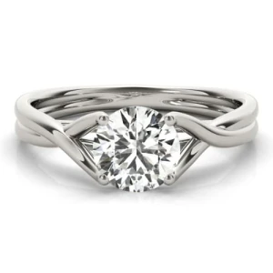 Maizy Natural Round cut 4 Prong  Solitaire Diamond Ring