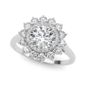 Lennyn Natural Round cut  Halo Diamond Ring