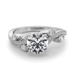 Jessyna Lab-Created Diamond 4 Prong Side Stone Engagement Ring