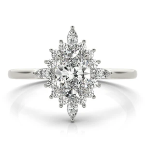 Lizbeth Natural Halo Diamond Ring