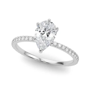 Laurel Natural White Gold Halo Diamond Ring