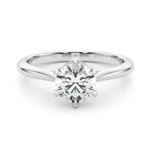 Mayte Lab-Created Diamond Round cut 6 Prong  Classic Solitaire Engagement Ring