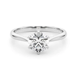 Marlena Lab-Created Diamond Round cut 6 Prong  Classic Solitaire Engagement Ring