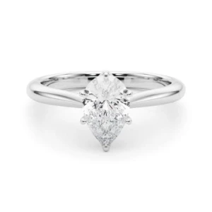Makayla Lab-Created Diamond White Gold 6 Prong Classic Solitaire Engagement Ring