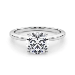 Kenslay Lab-Created Round cut 4 Prong  Solitaire Diamond Ring