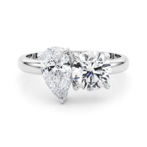Rejila Lab Grown Prong Set Two Stone Diamond Ring