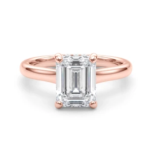 Victorina Lab-Created Diamond Rose Gold 4 Prong Halo Engagement Ring
