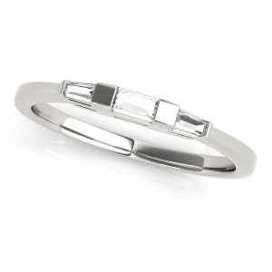 leann Lab-Created Platinum Bar-Set Trilogy Diamond Ring