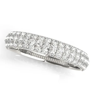Fanta Lab-Created Round cut Pave-Set  Diamond Ring
