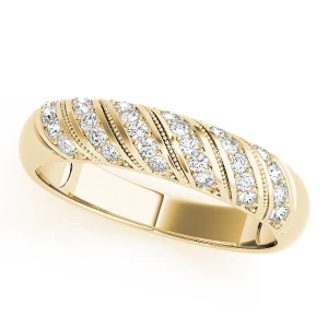 Anslee Lab-Created Yellow Gold Pave-Set  Diamond Ring