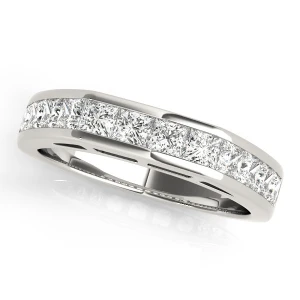Aisley Lab-Created Princess cut Bar-Set  Diamond Ring