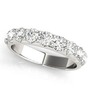 Paola 0.18 - 2.00 Carat Lab-Created Round cut Prong Half Eternity Diamond Ring