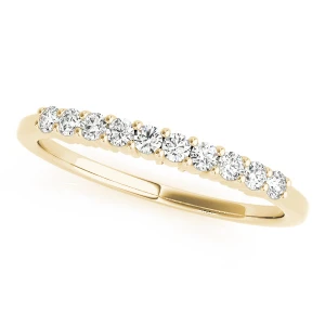 Libby Lab-Created Yellow Gold Prong Half Eternity Diamond Ring