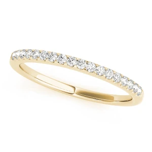 Austyn Lab-Created Yellow Gold French Pave Half Eternity Diamond Ring