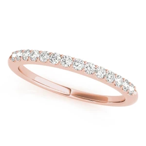 Triniti Lab Grown Rose Gold Prong Three Quarter Eternity Diamond Ring