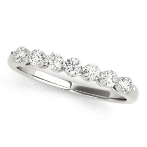 Scarlette Lab-Created White Gold Prong 7 Stone Diamond Ring