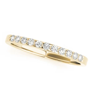 Cattleya Lab-Created Yellow Gold Prong Half Eternity Diamond Ring