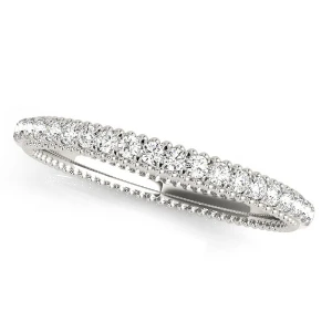 Aubrialle 0.16 Carat Lab-Created Round cut Prong Three Quarter Eternity Diamond Ring