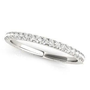 Quetzali Lab-Created Platinum Prong Three Quarter Eternity Diamond Ring