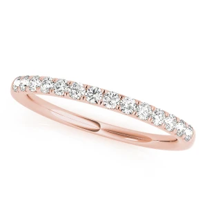 Khushi Lab Grown Rose Gold Prong Three Quarter Eternity Diamond Ring