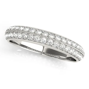 Jru Lab-Created Platinum Pave-Set  Diamond Ring